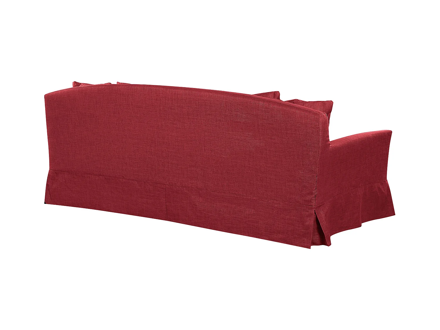 Canapé 3 places GILJA Tissu Rouge