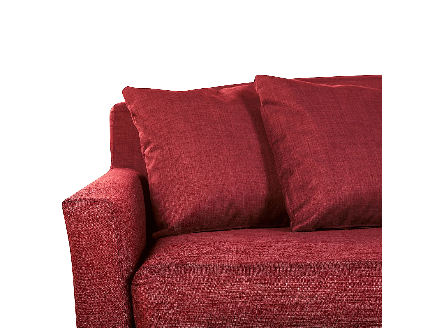 Canapé 3 places GILJA Tissu Rouge