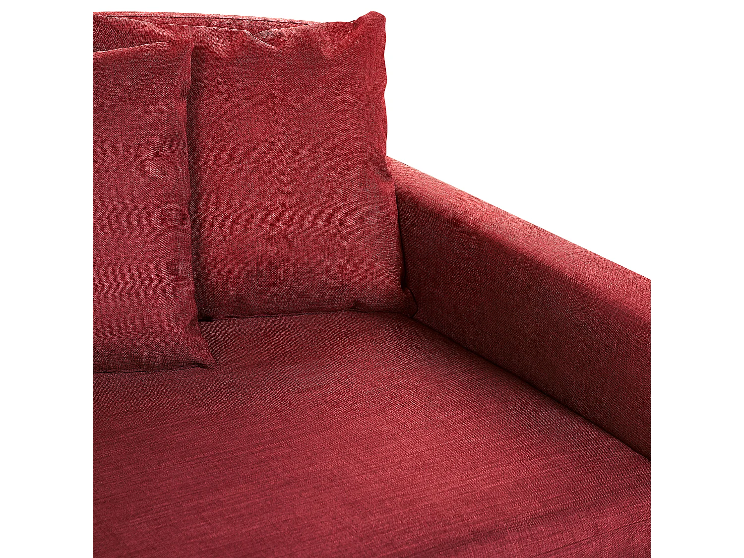 Sofá GILJA Tecido Vermelho 3 lugares