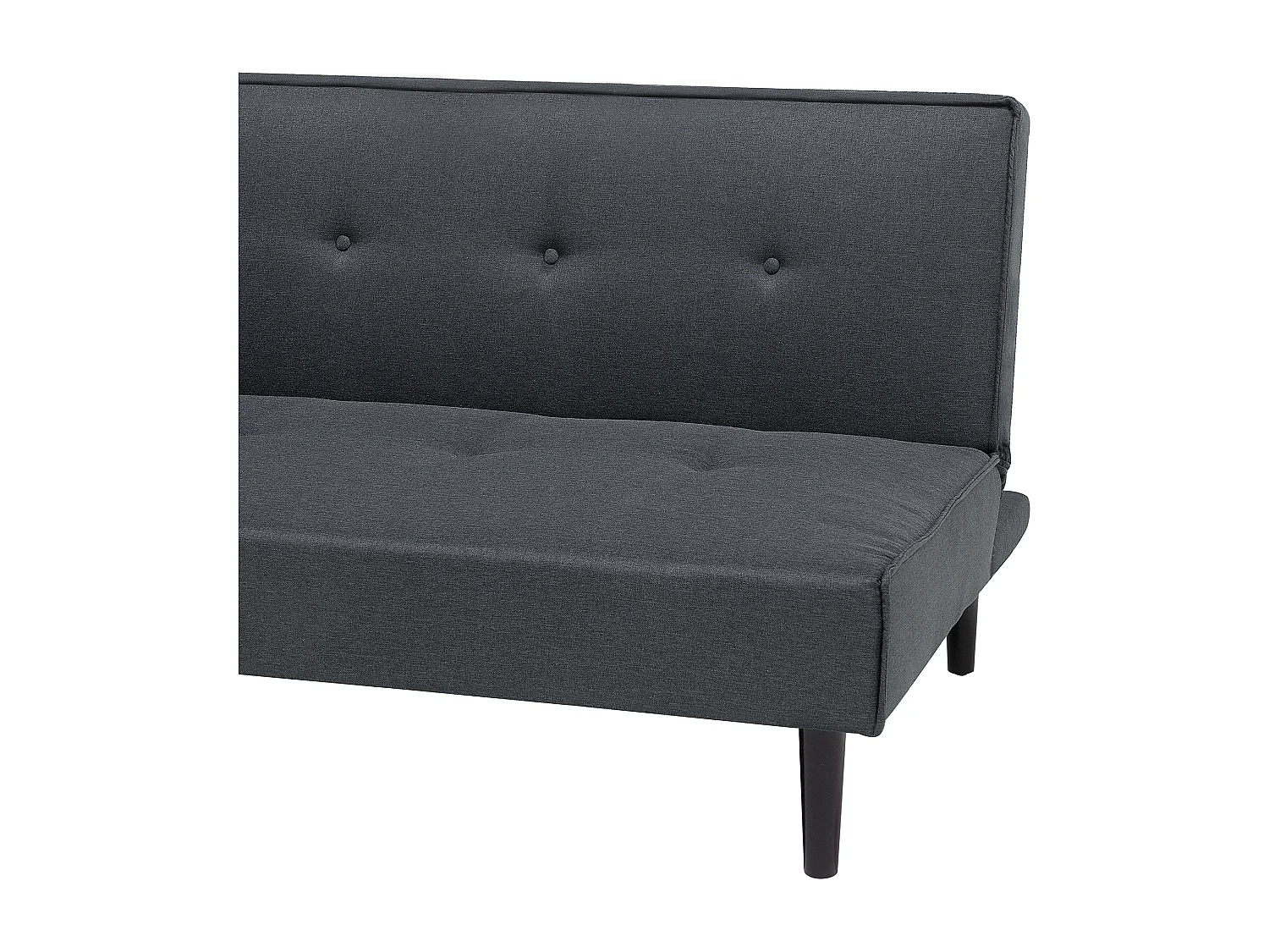 Divano letto VISBY Tessuto Grigio scuro 3 posti