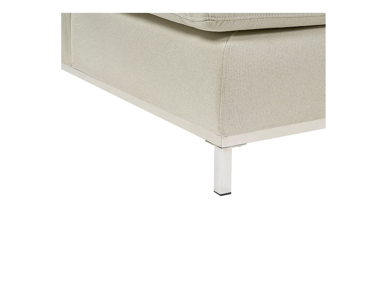 Modernes Ecksofa Polsterbezug 3 Zierkissen beige rechtsseitig Oslo