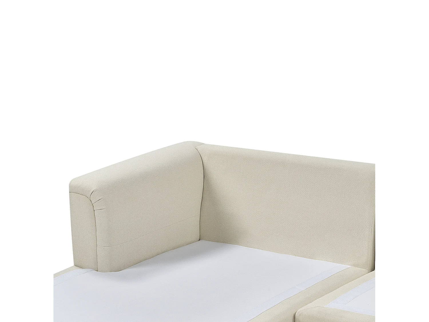 Modernes Ecksofa Polsterbezug 3 Zierkissen beige rechtsseitig Oslo
