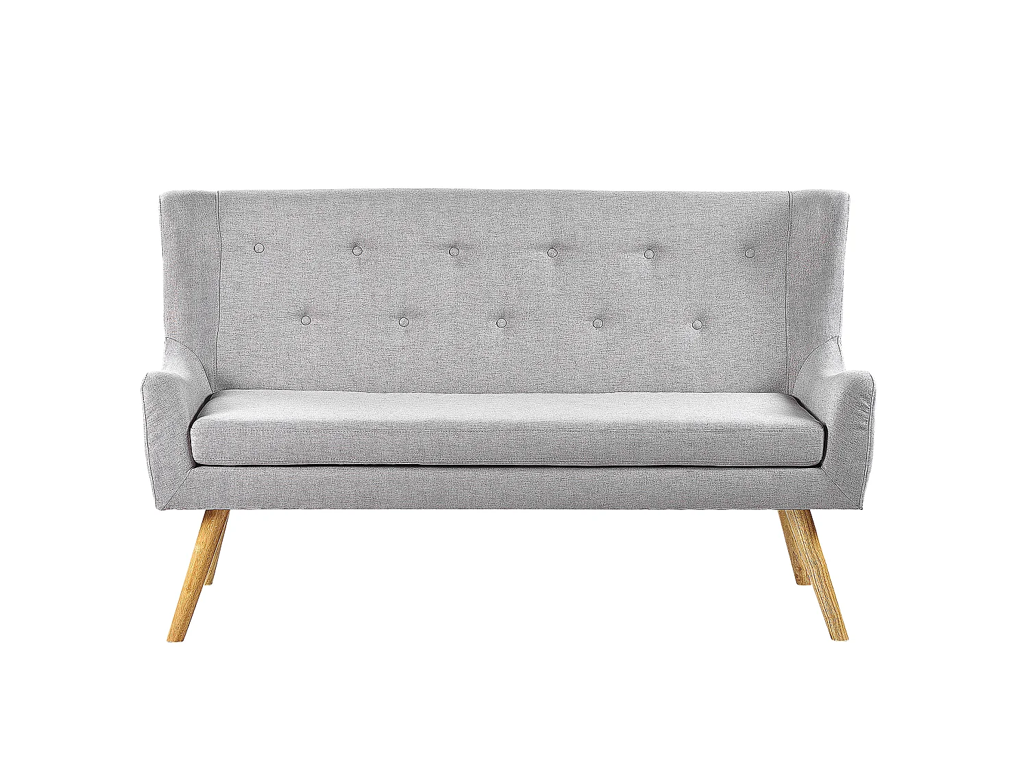 Gestoffeerde bank SKIBBY Stof Lichtgrijs 2-zitter