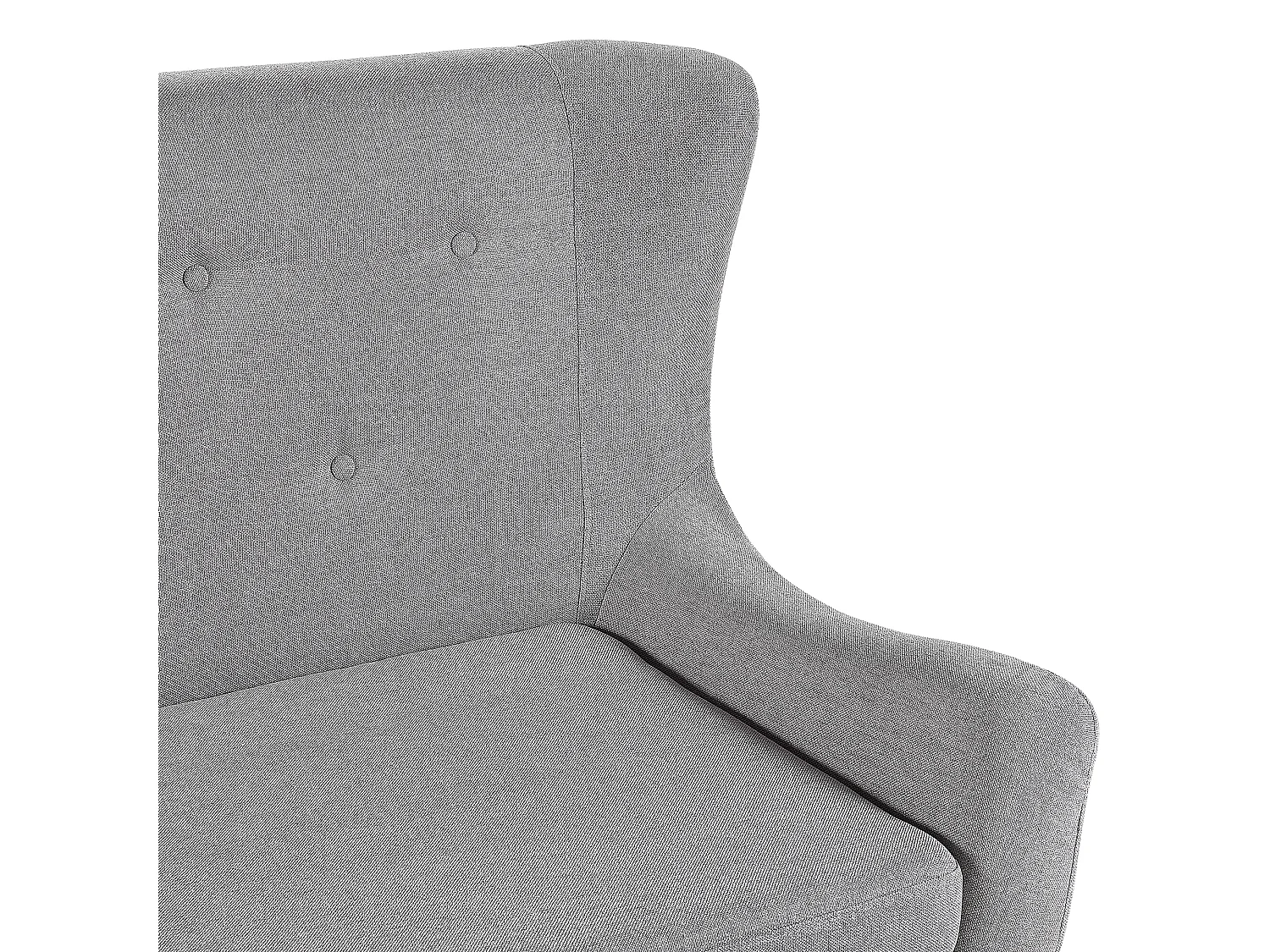 Modernes 2-Sitzer Küchensofa Polsterbezug hellgrau Holzbeine Ohrensofa Skibby