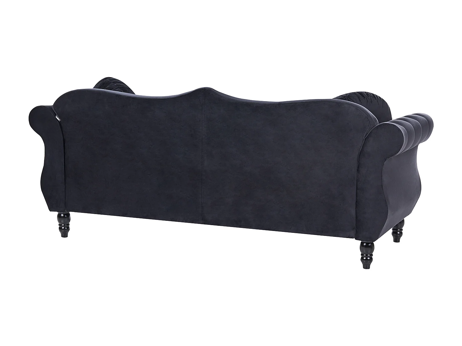 Bank SKIEN Fluweel Zwart 3-zitter