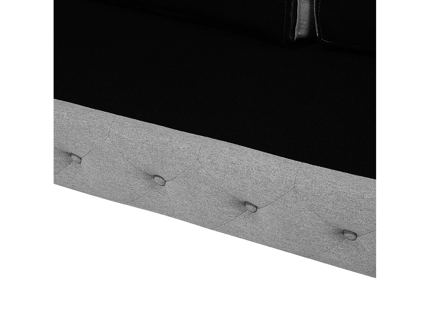 Canapé 3 places VISSLAND Tissu Gris clair