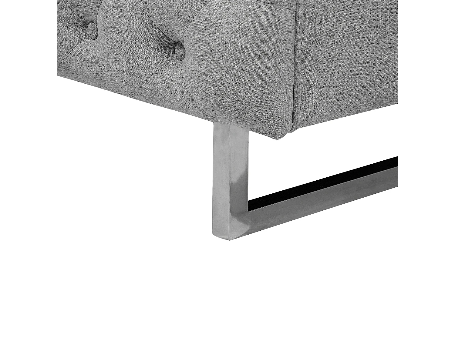 Canapé 3 places VISSLAND Tissu Gris clair