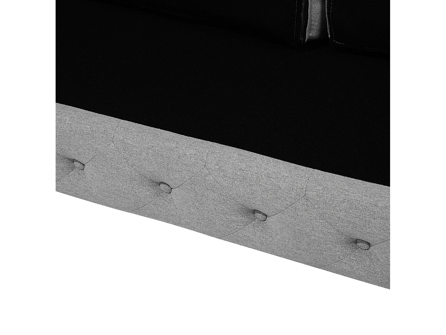 Klassisches 3er Sofa Polsterbezug Chesterfield Stil hellgrau Vissland