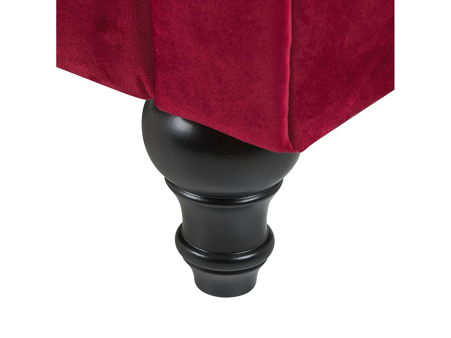 Bank CHESTERFIELD Fluweel Donkerrood 3-zitter