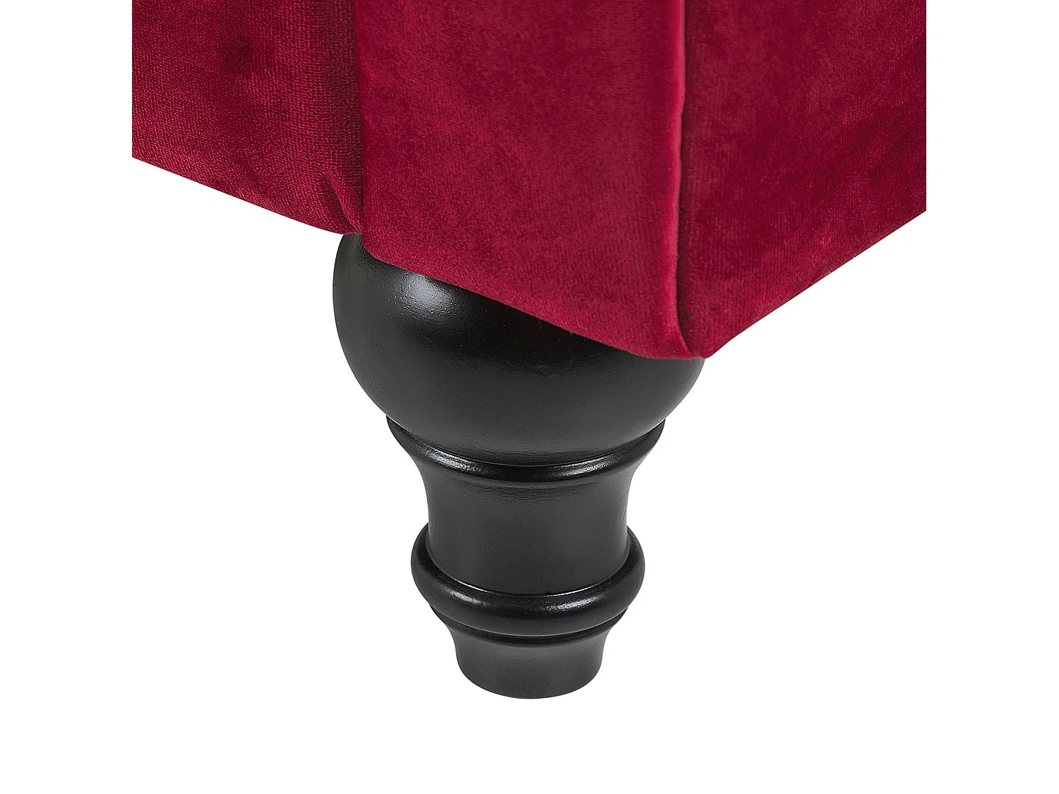 Bank CHESTERFIELD Fluweel Donkerrood 3-zitter