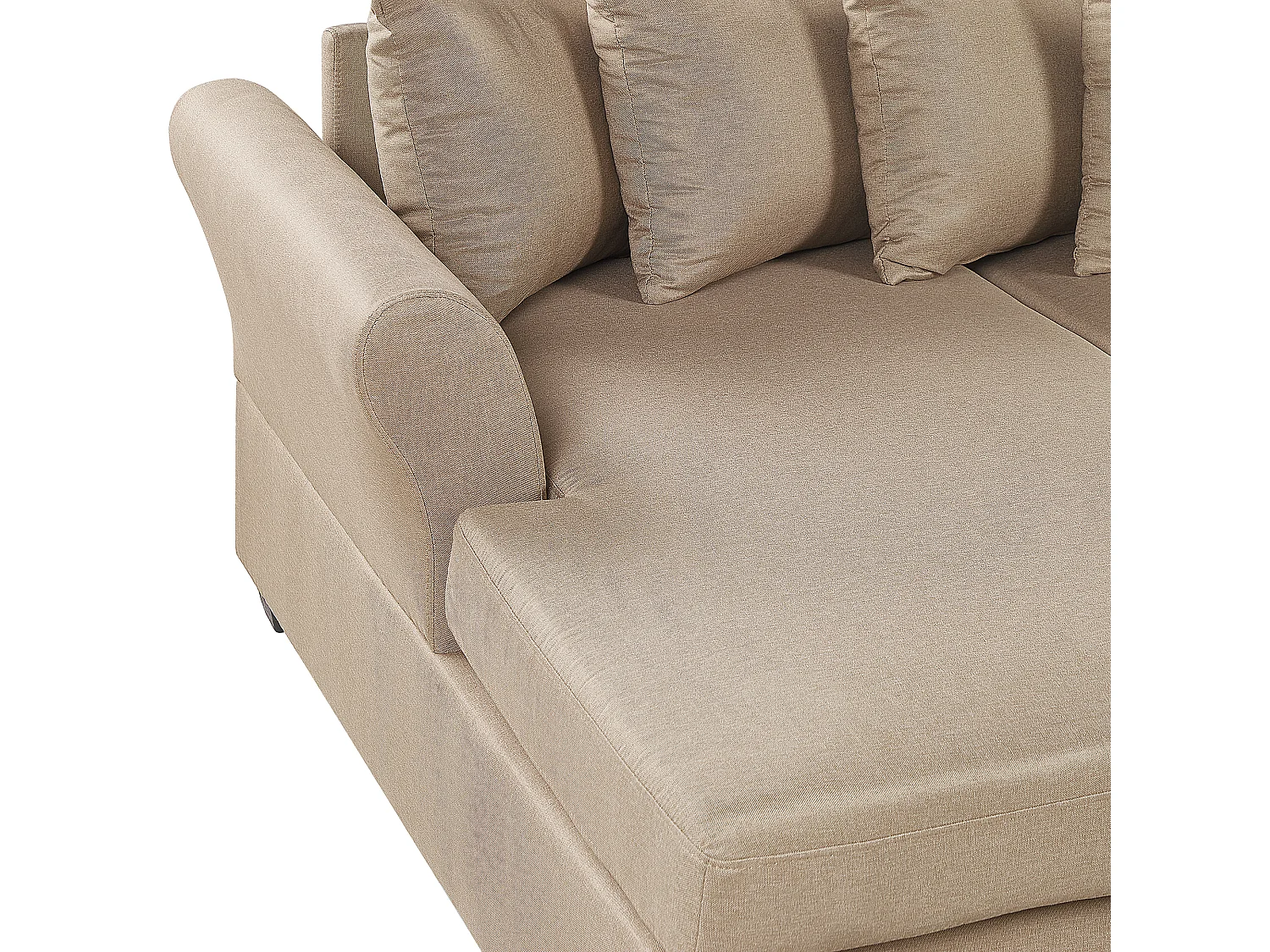 Modernes Ecksofa Polsterbezug mit Kissen in Beige rechtsseitig Vikna