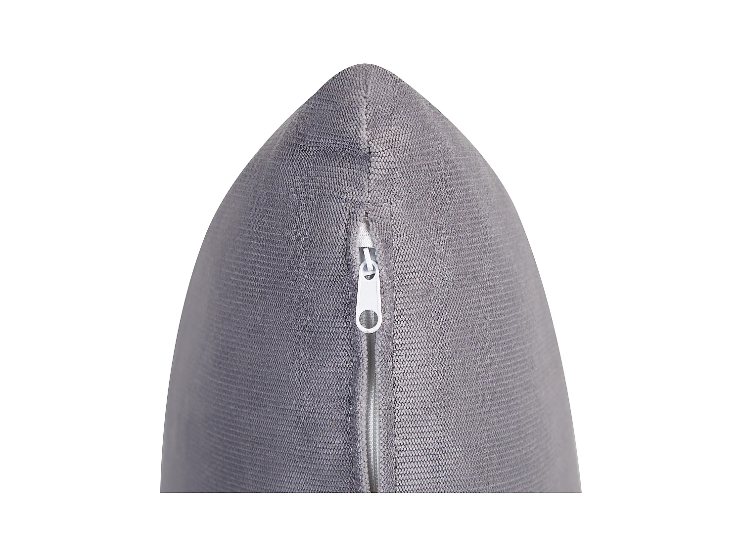 Canapé d'Angle à Gauche - Lunner - en Velours Côtelé, Gris, Pieds Chromés