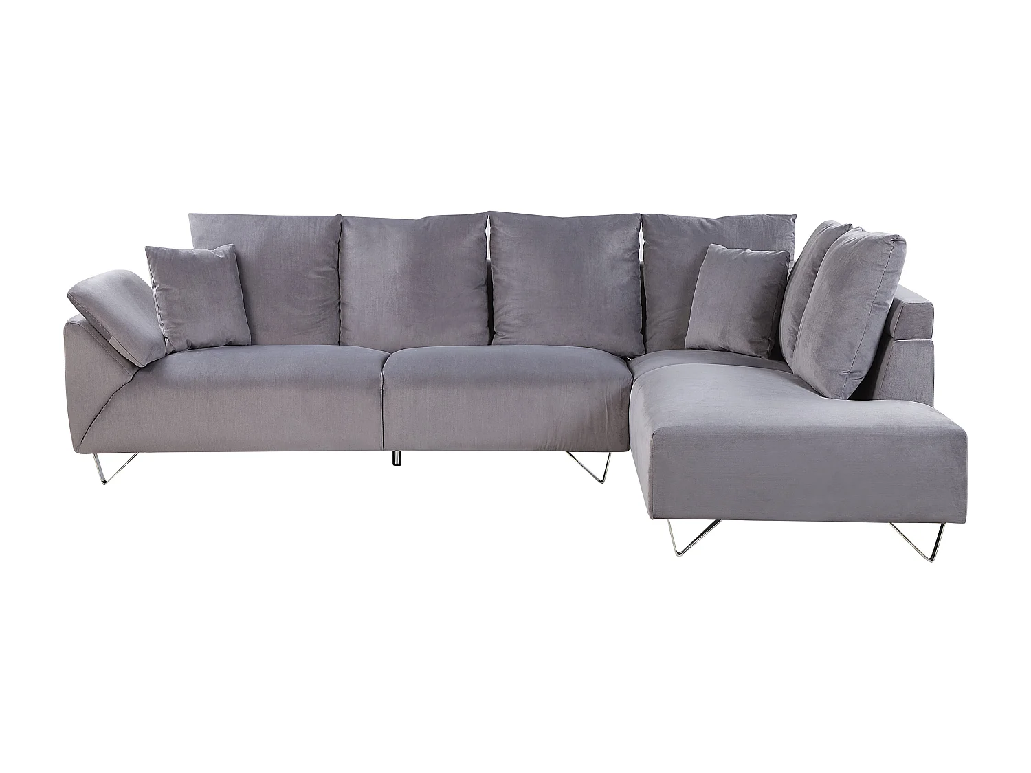 Hoekbank LUNNER Corduroy Grijs 4-zitter Linkerzijde