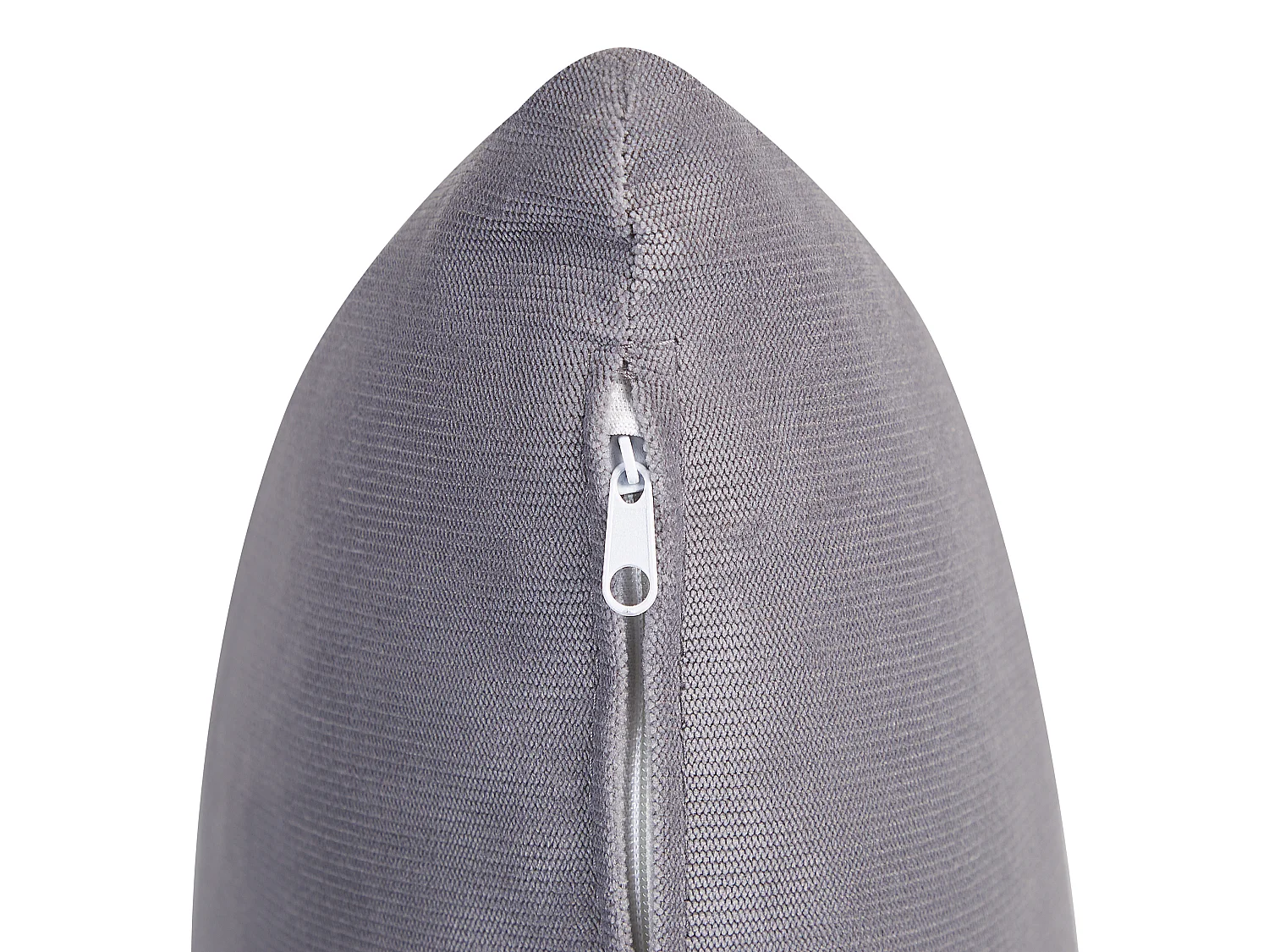 Canapé d'Angle à Gauche - Lunner - en Velours Côtelé, Gris, Pieds Chromés