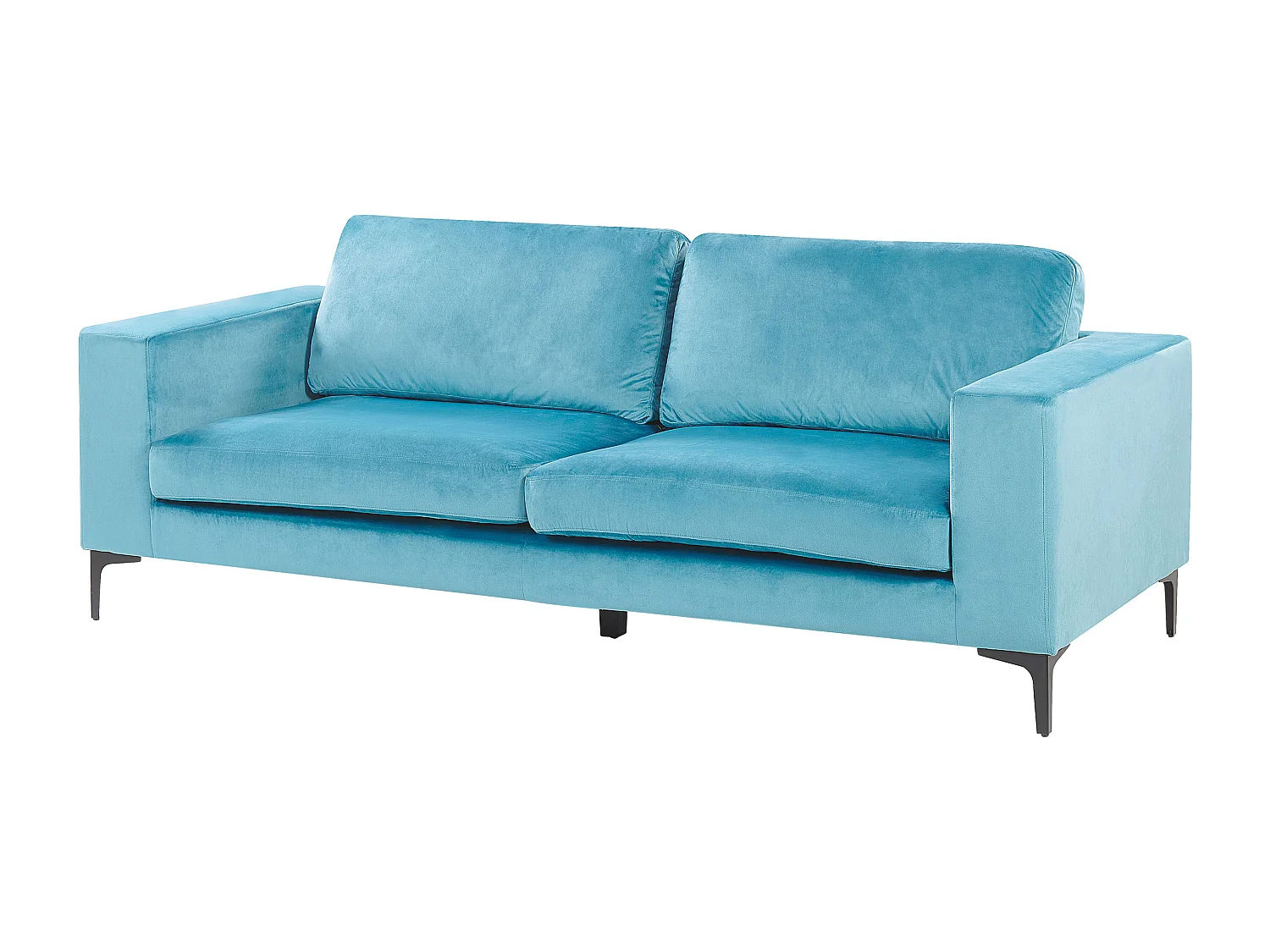 Canapé 3 places VADSTENA Velours Bleu clair