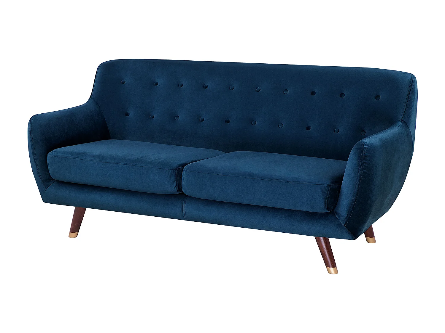 Bank BODO Fluweel Marineblauw 3-zitter