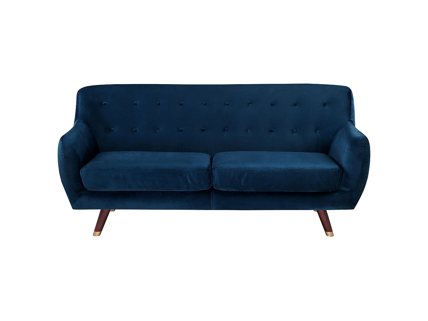 Sofa BODO Samtstoff Marineblau 3-Sitzer