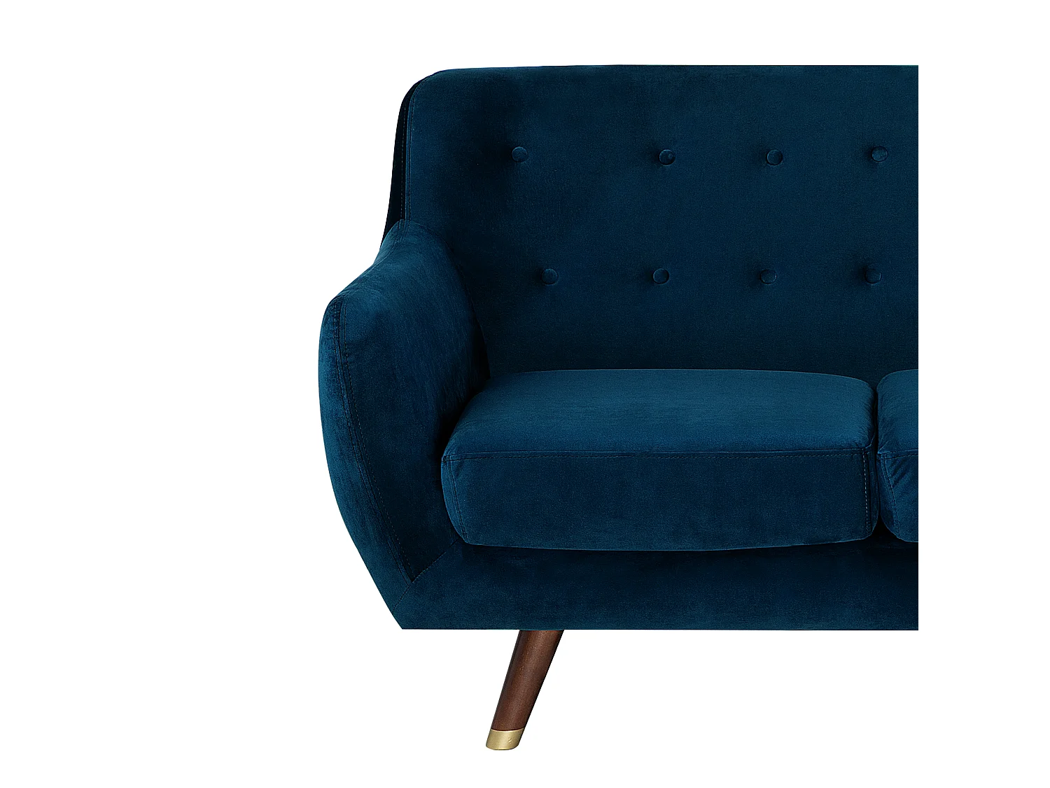 Sofa BODO Samtstoff Marineblau 3-Sitzer