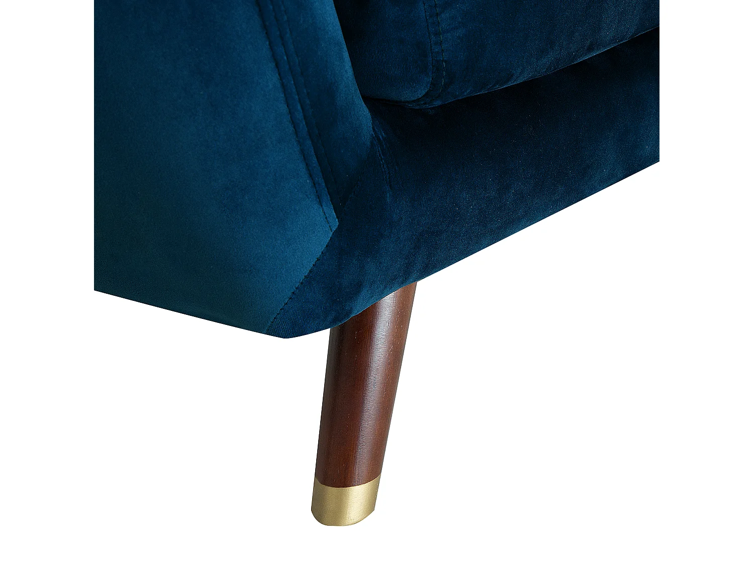 Sofa BODO Samtstoff Marineblau 3-Sitzer