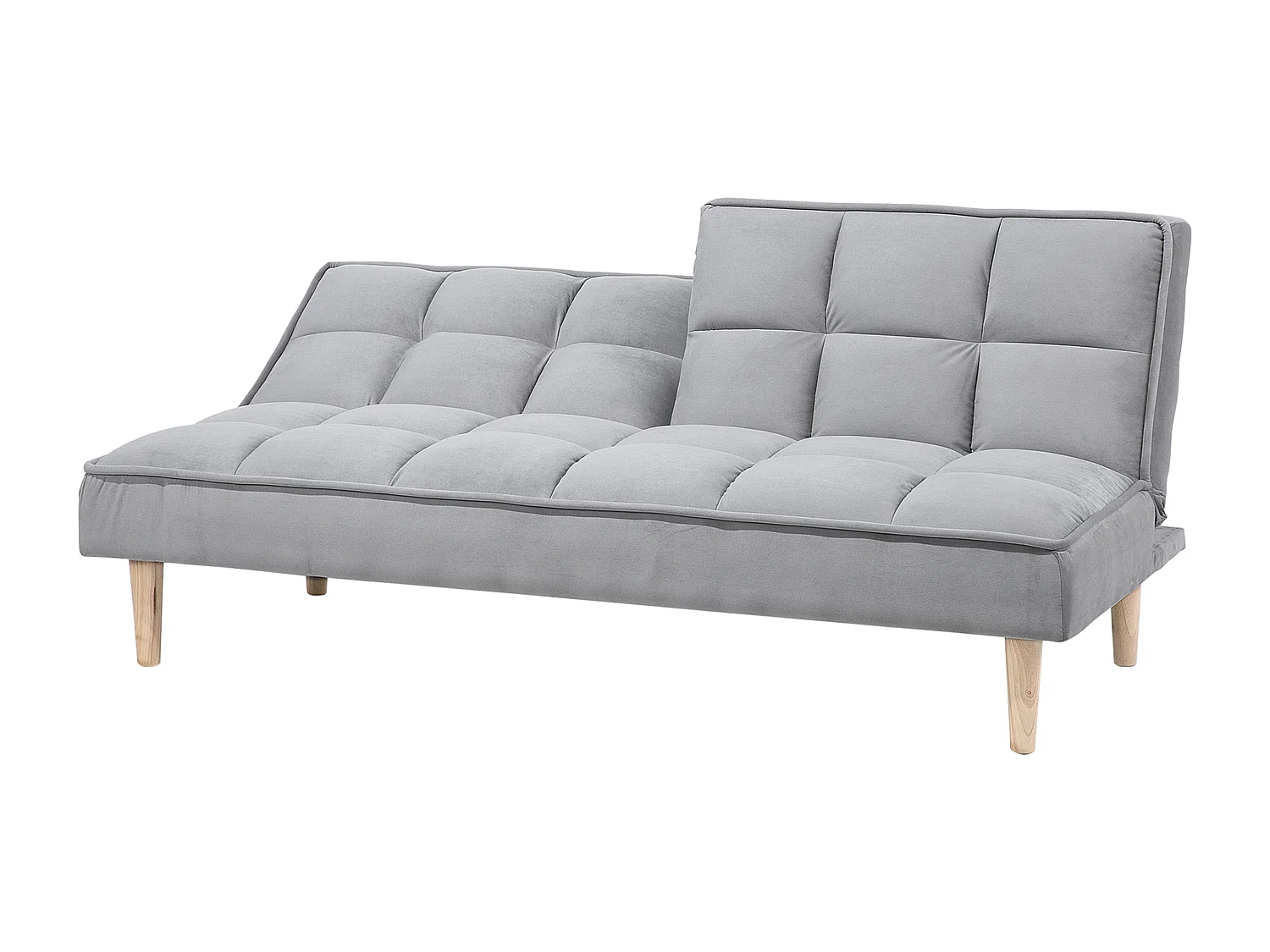 Canapé-lit 3 places SILJAN Tissu Gris clair Gris