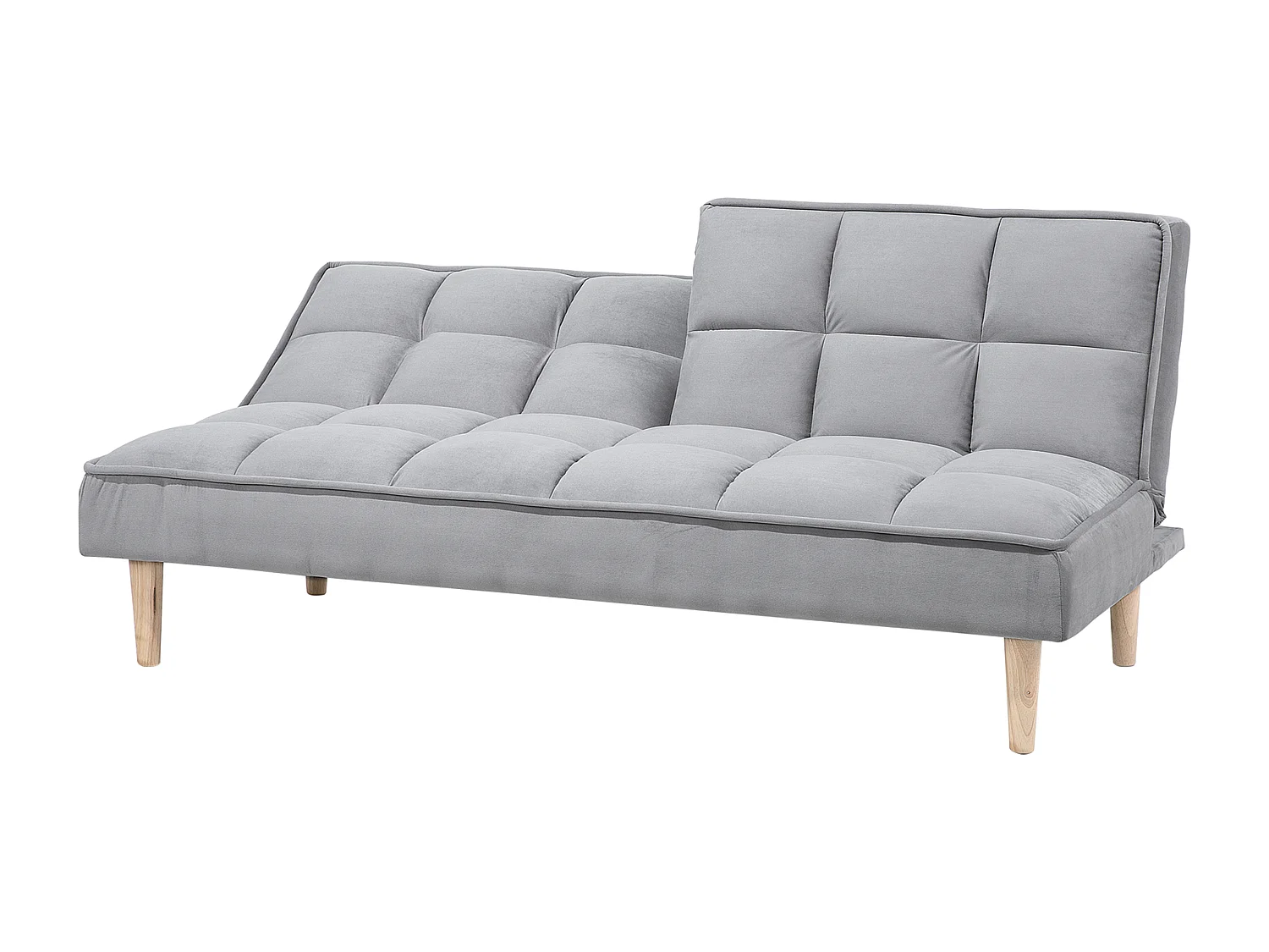 Canapé-lit 3 places SILJAN Tissu Gris clair Gris