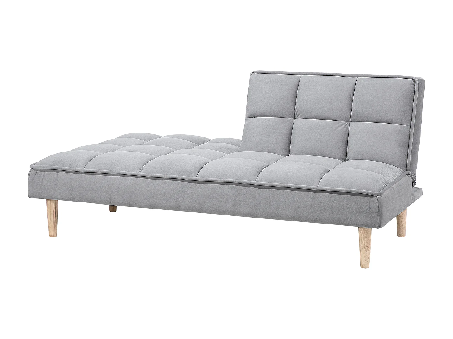 Canapé-lit 3 places SILJAN Tissu Gris clair Gris