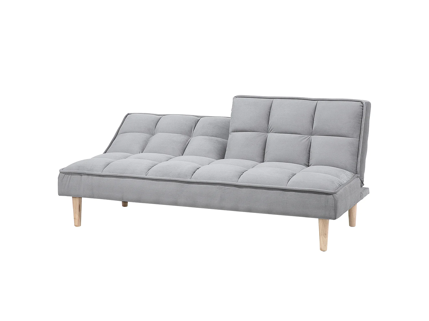 Canapé-lit SILJAN Tissu Gris clair Gris 3 places