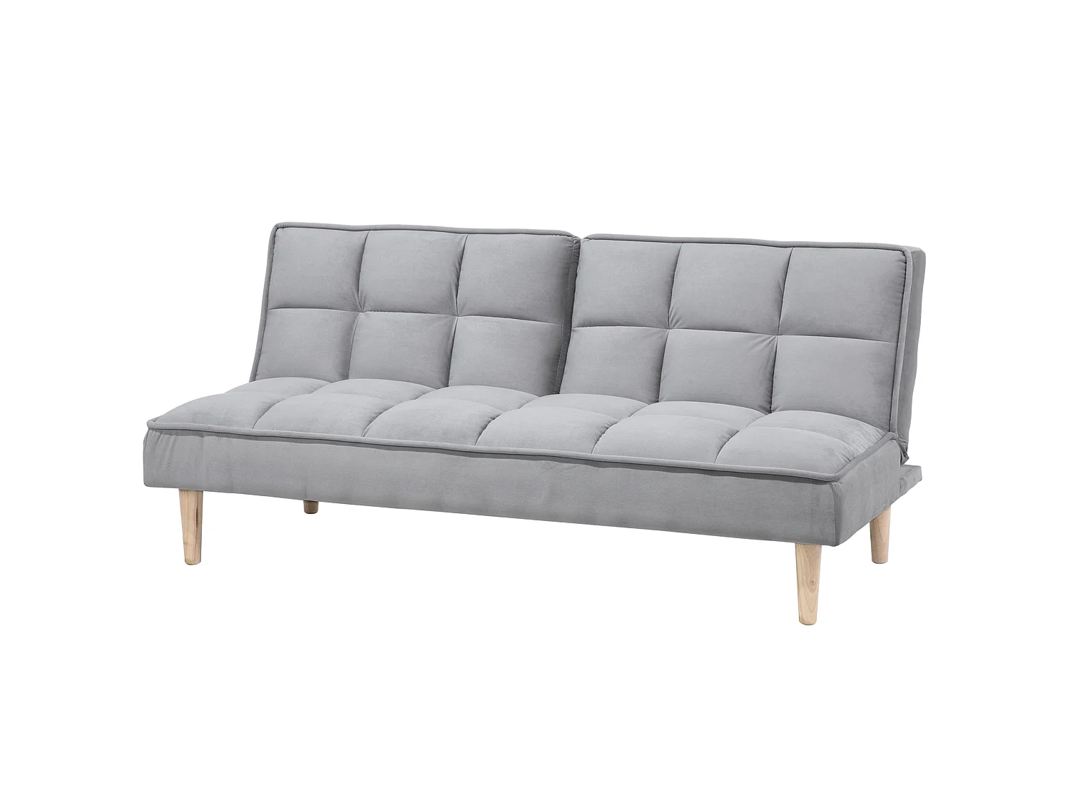 Canapé-lit SILJAN Tissu Gris clair Gris 3 places