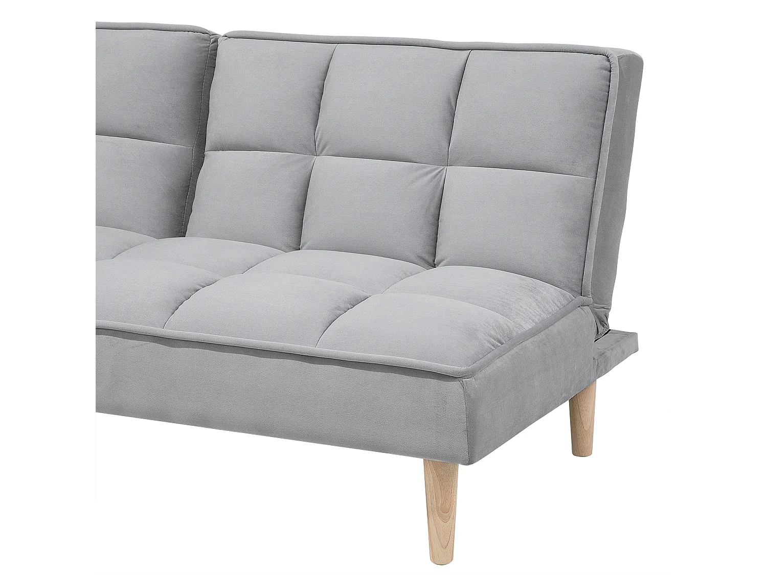 Canapé-lit SILJAN Tissu Gris clair Gris 3 places