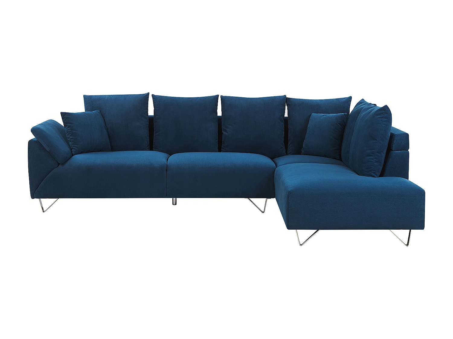 Hoekbank LUNNER Corduroy Marineblauw Linkerzijde