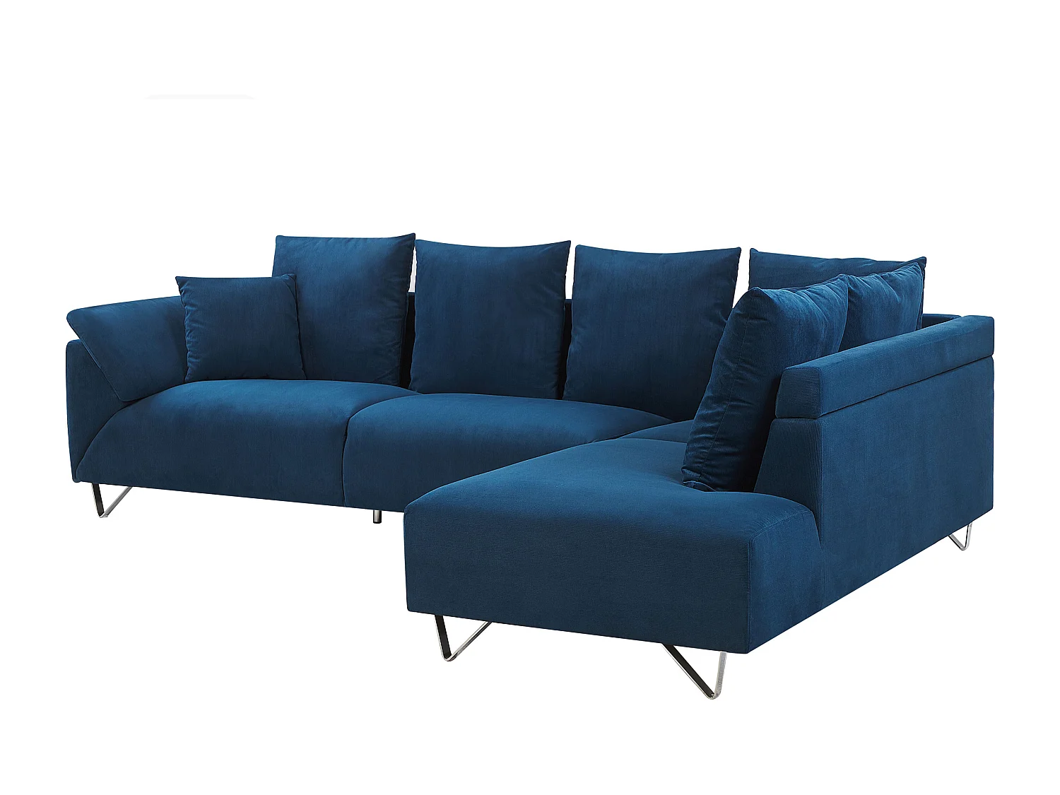 Hoekbank LUNNER Corduroy Marineblauw Linkerzijde