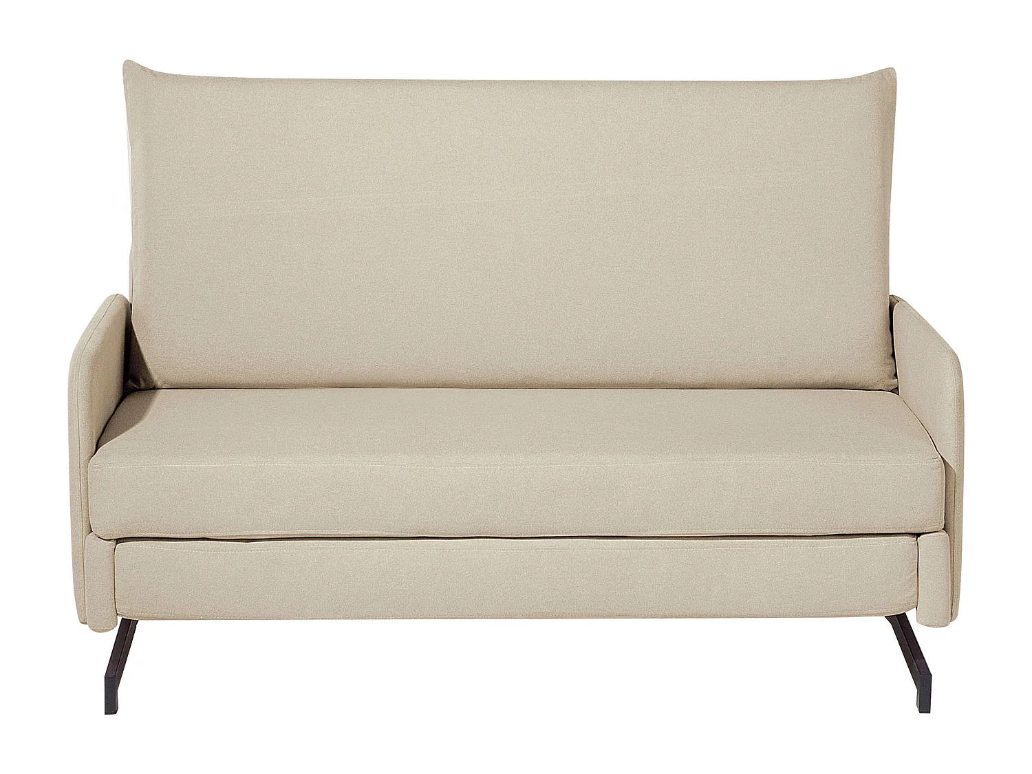 Retro Doppelsofa Polsterbezug Schlaffunktion beige Belfast