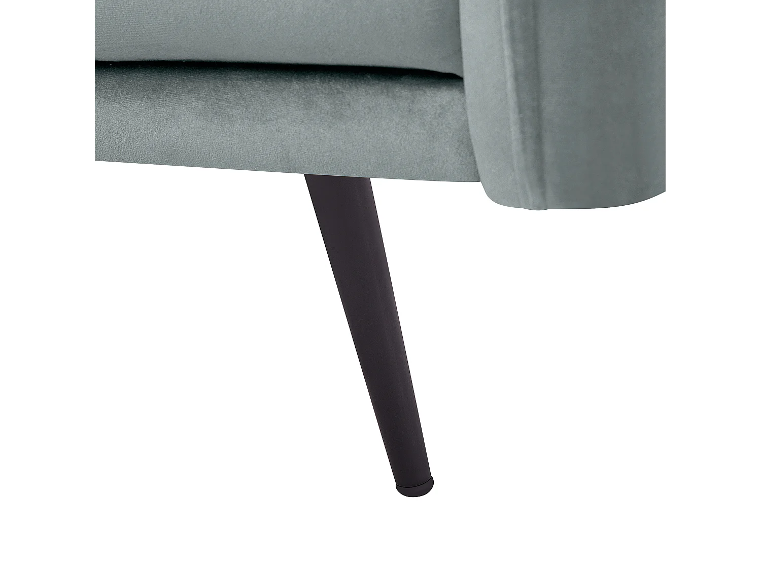 Canapé d'Angle - Varde - en Velours Gris Moderne pour 3 Personnes