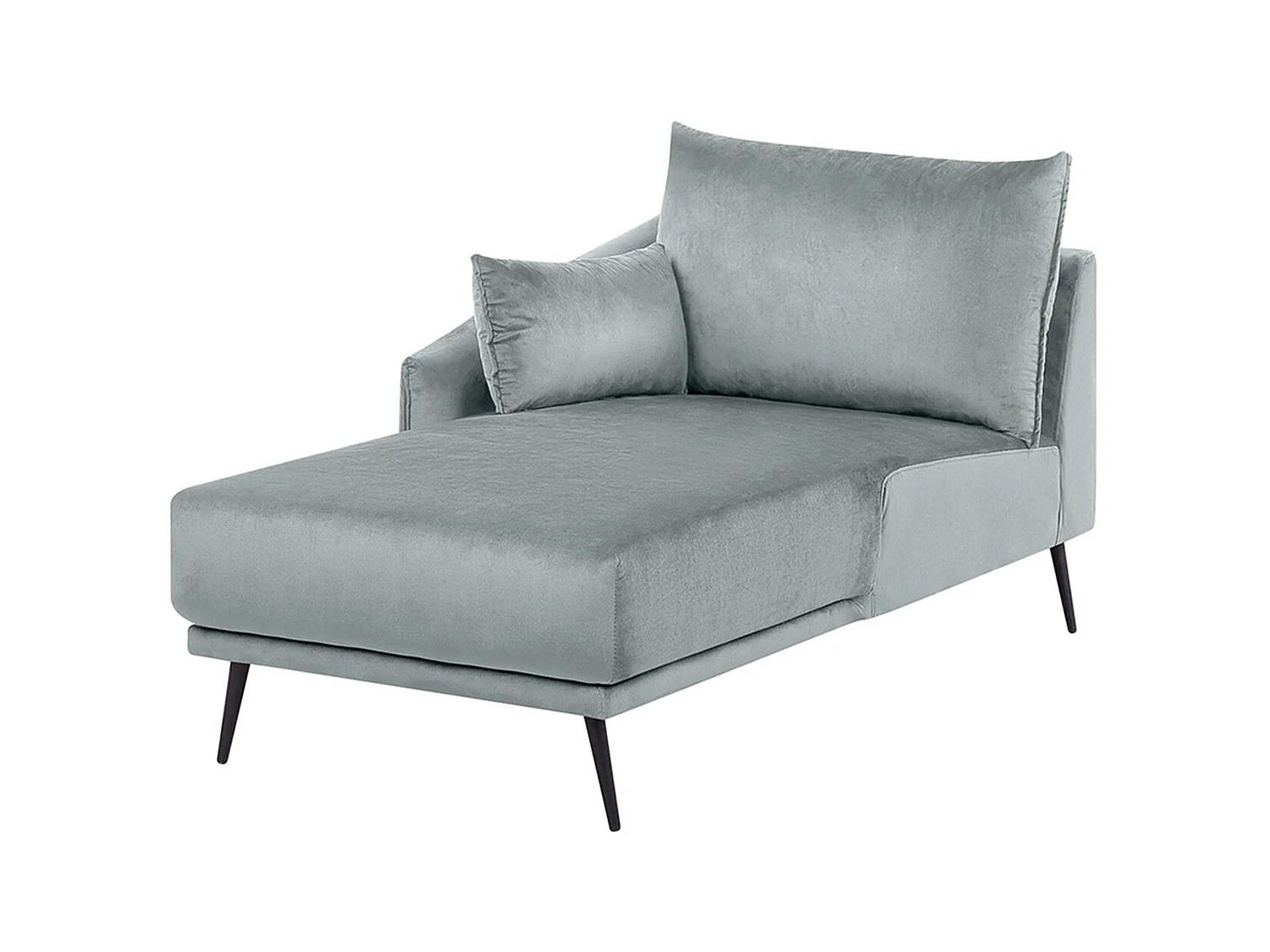 Canapé d'Angle - Varde - en Velours Gris Moderne pour 3 Personnes