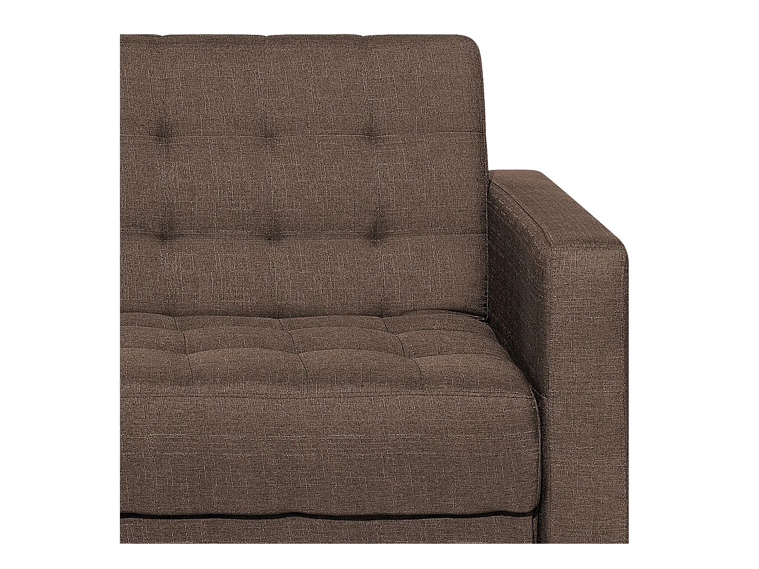 Canapé Angle à gauche Convertible Tissu Marron Foncé Moderne Classique Aberdeen