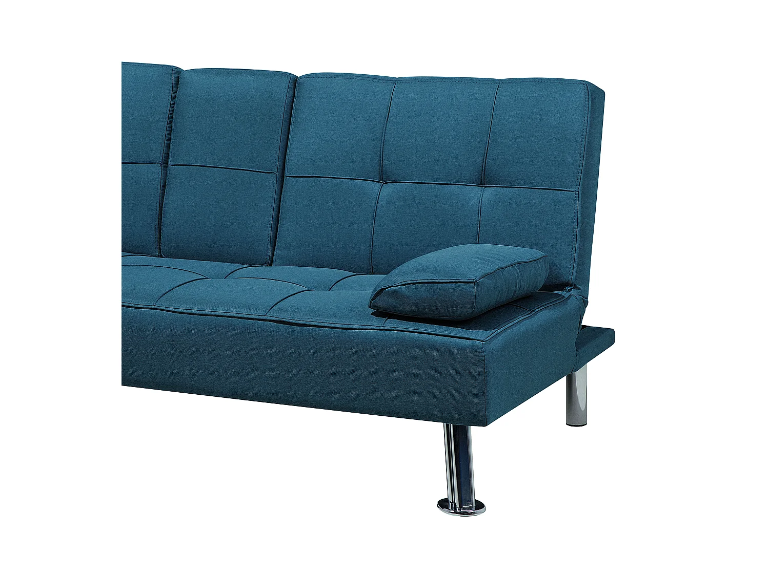 Canapé-lit 3 places ROXEN Tissu Bleu