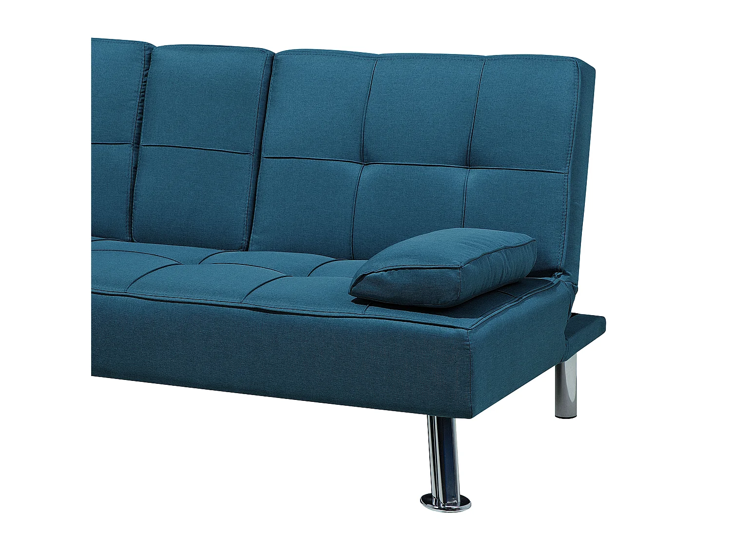 Canapé-lit 3 places ROXEN Tissu Bleu