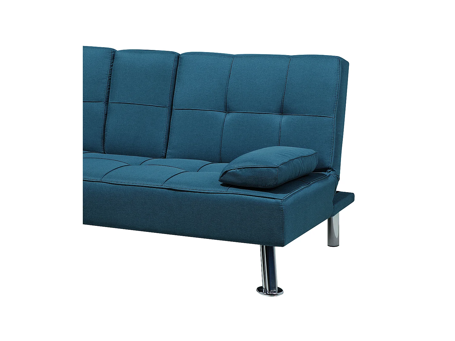 Canapé-lit 3 places ROXEN Tissu Bleu