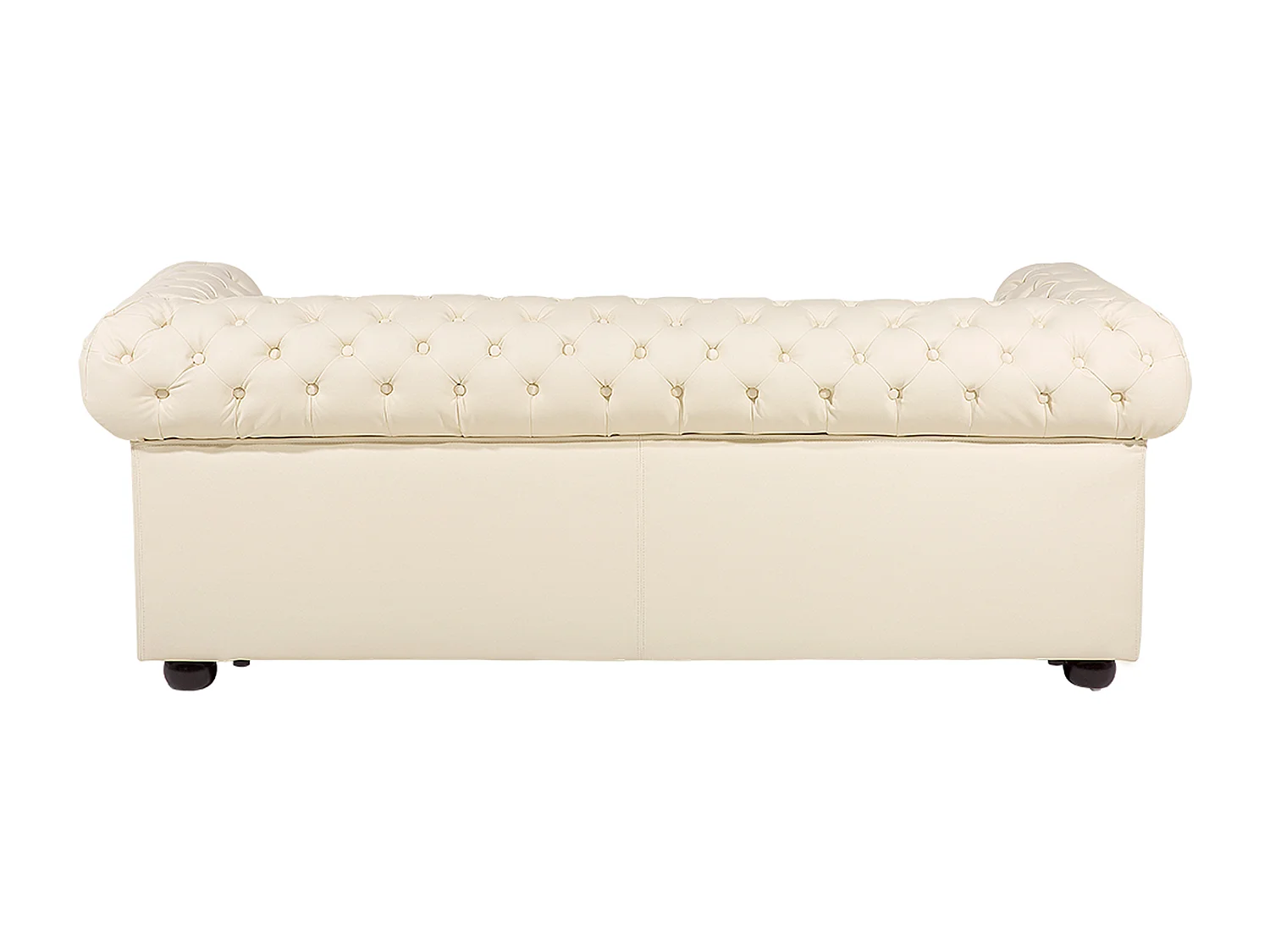 Canapé 3 places CHESTERFIELD Cuir Beige clair