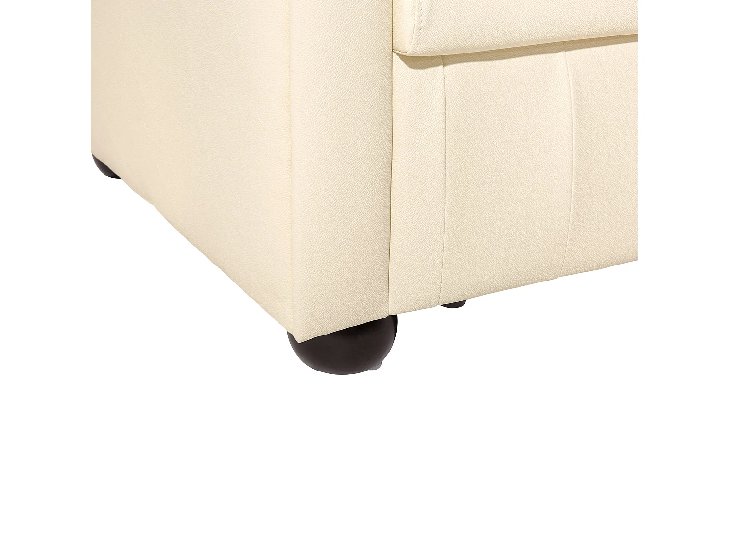 Canapé 3 places CHESTERFIELD Cuir Beige clair