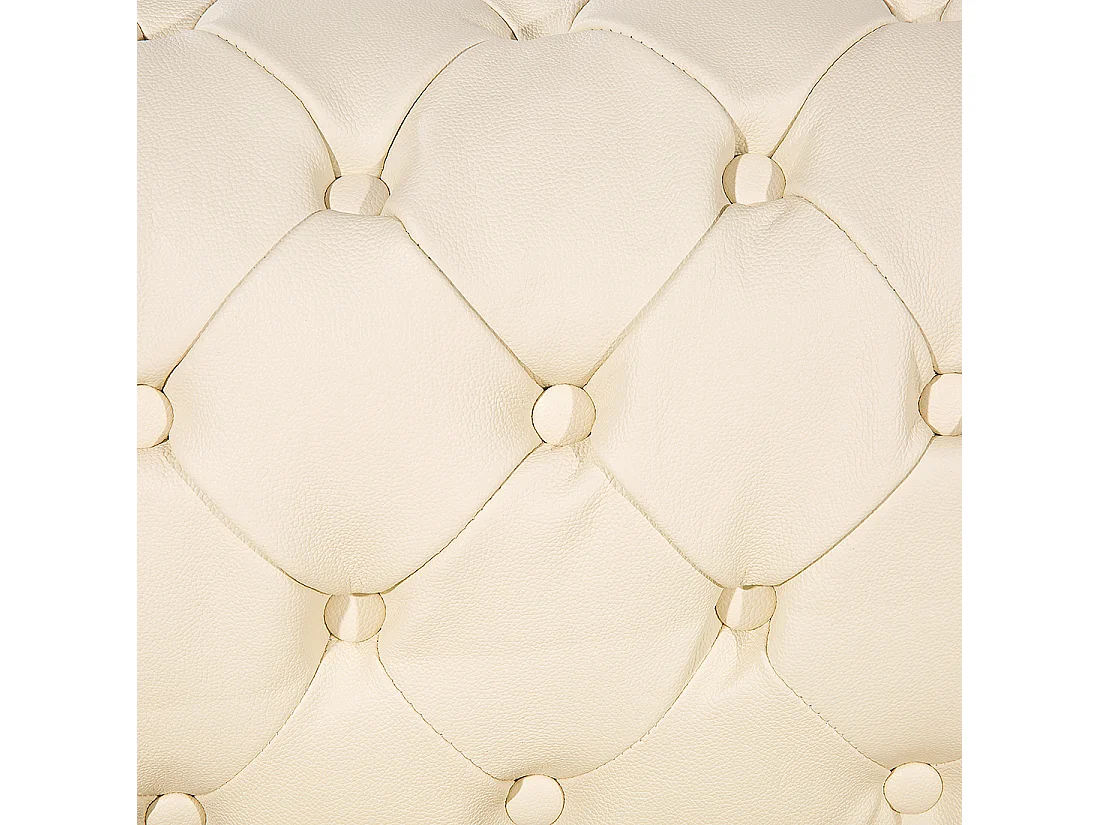 Canapé 3 places CHESTERFIELD Cuir Beige clair