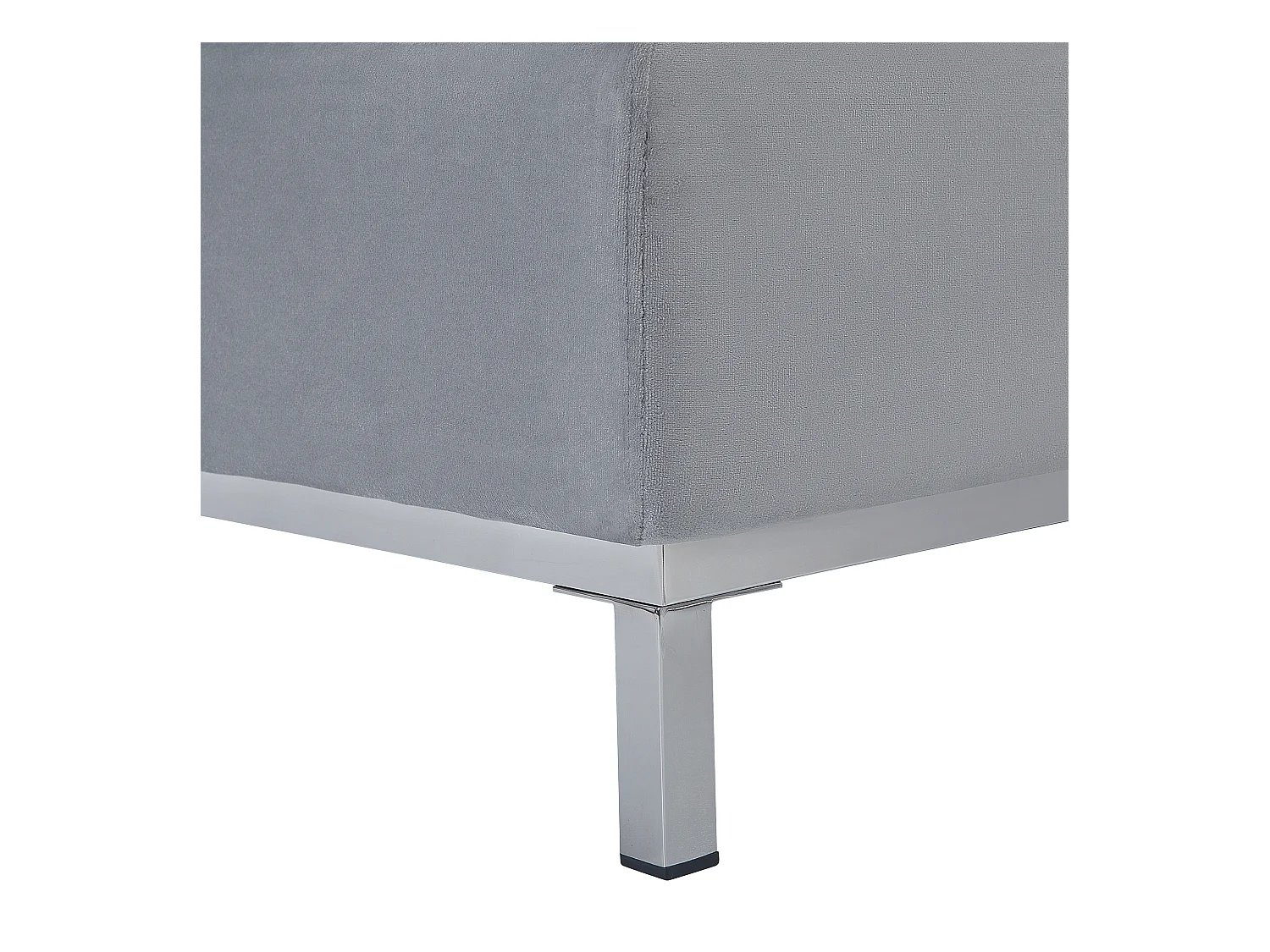 Sofá esquinero OSLO Terciopelo Gris 4 plazas Derecha