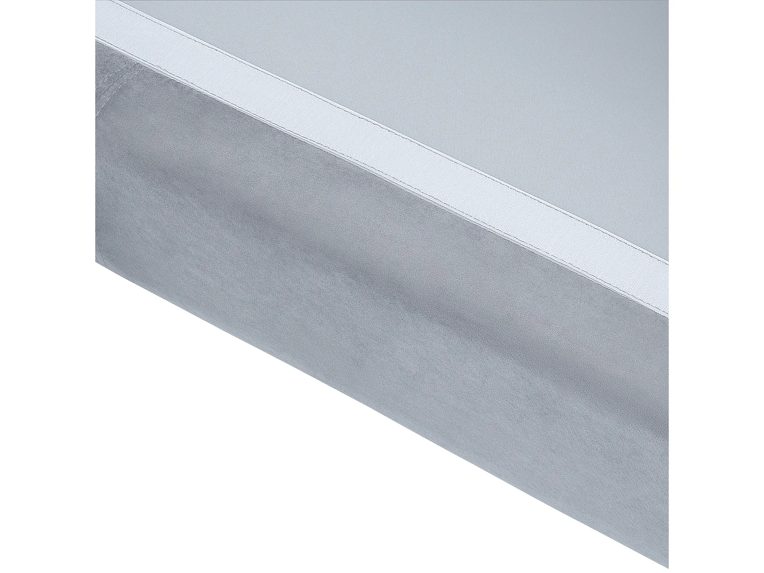 Canapé Angle à gauche en Velours Gris Dossier Matelassé Housses Amovibles Oslo