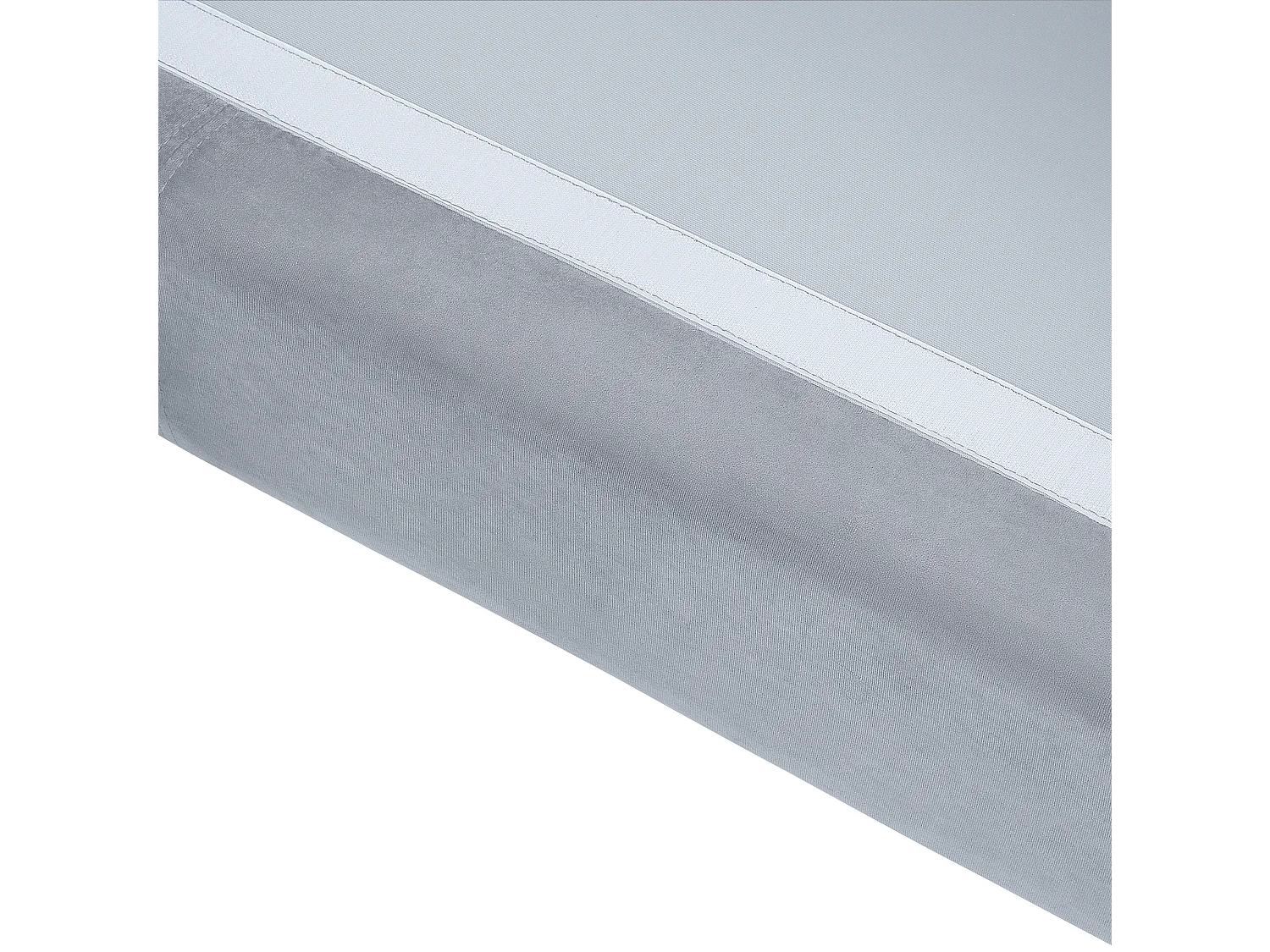 Canapé Angle à Droite en Velours Gris Dossier Matelassé Housses Amovibles Oslo