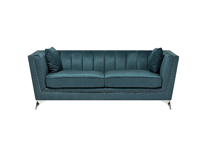 Bank GAULA Fluweel Blauwgroen 3-zitter