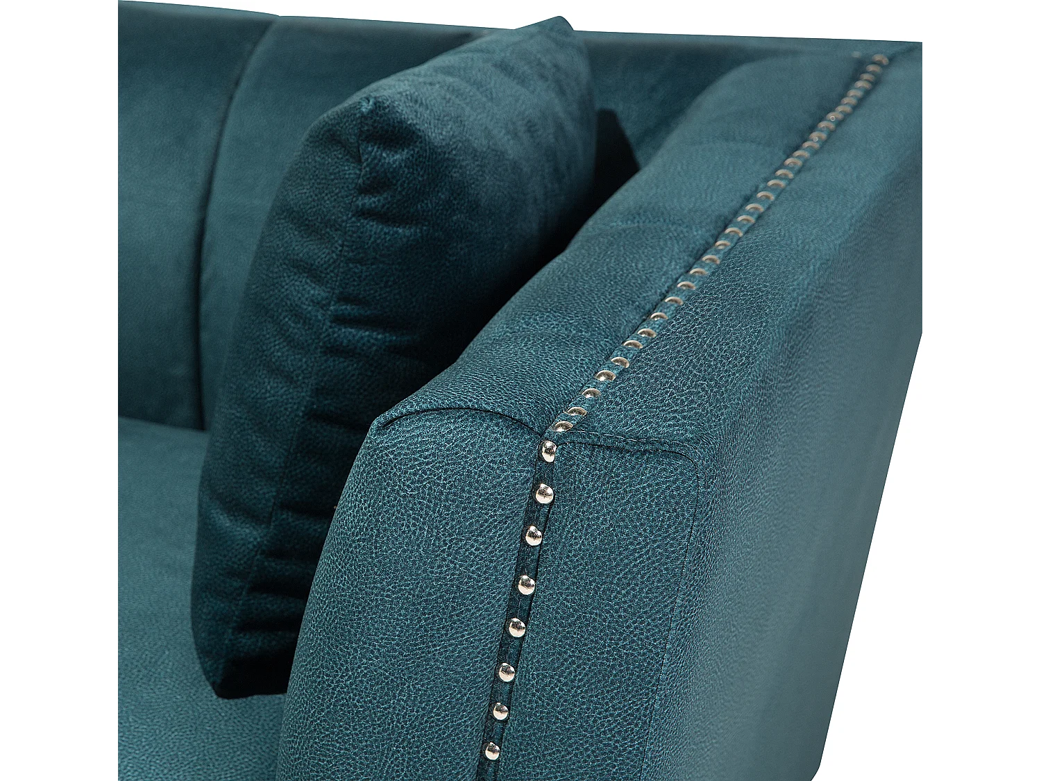 Sofá GAULA Veludo Azul esverdeado 3 lugares