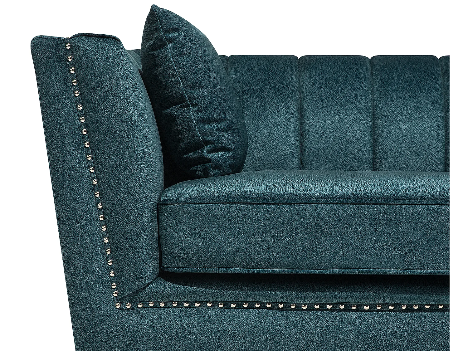 Sofá GAULA Veludo Azul esverdeado 3 lugares