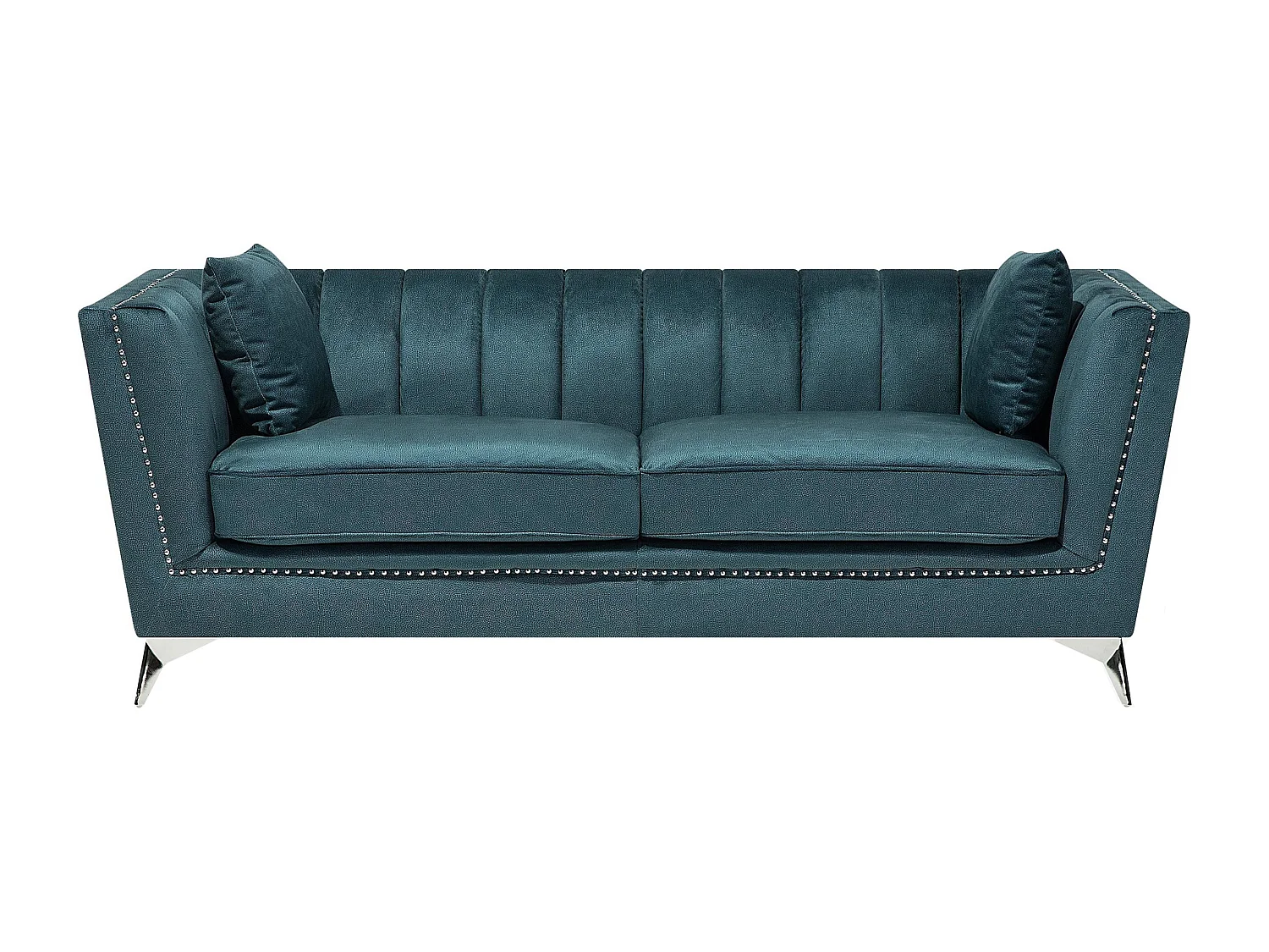 Sofa aus Samtstoff Blau-Grün 3-Sitzer modernes Wohnzimmer-Sofa Gaula
