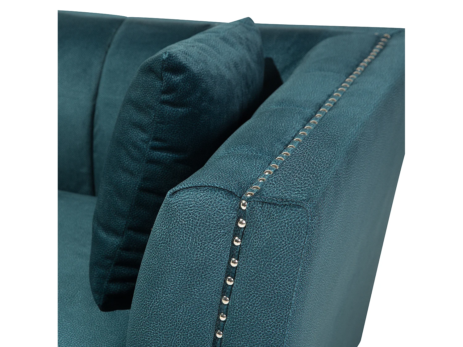 Sofa aus Samtstoff Blau-Grün 3-Sitzer modernes Wohnzimmer-Sofa Gaula