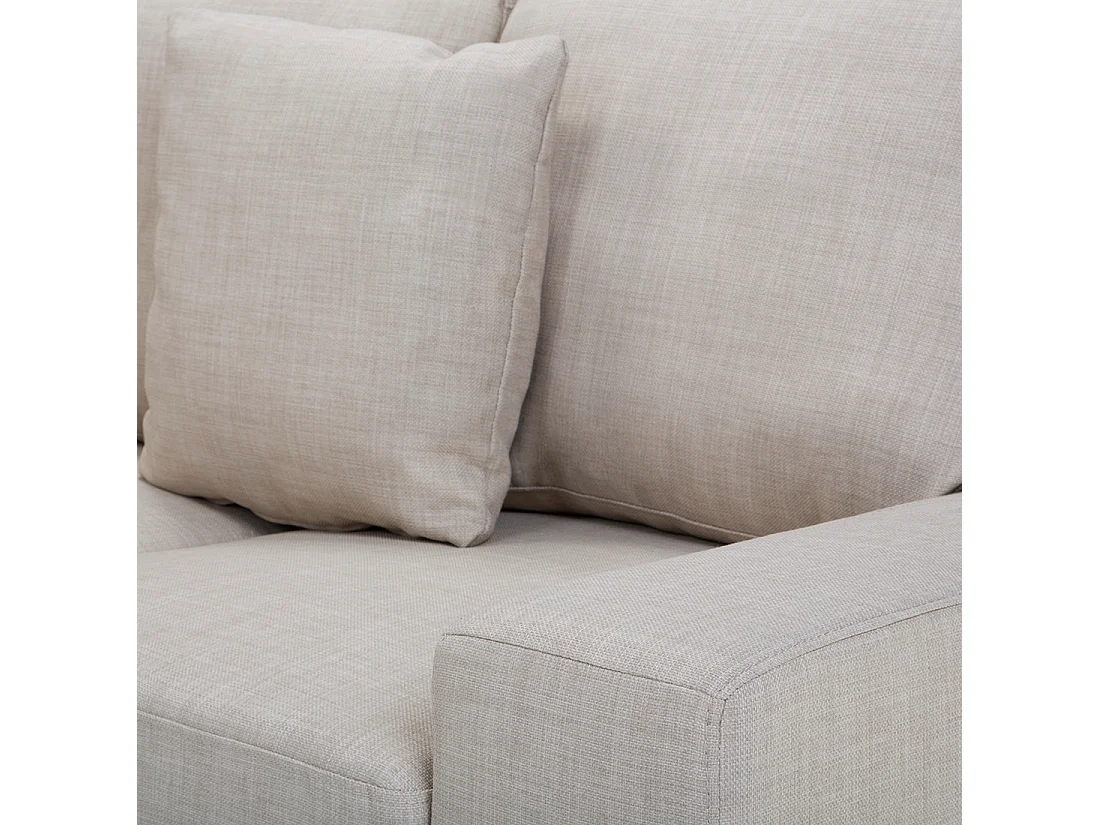 Narożnik STOCKHOLM Beżowy dla 6 osób Lewostronny